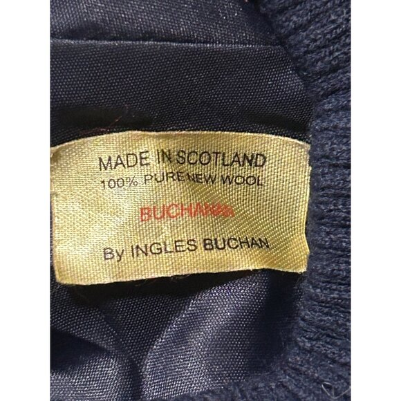 Ingles Buchan Buchanan Tartan Wool Beret Pom Pom Made in Scotland 100% Wool - Picture 3 of 5